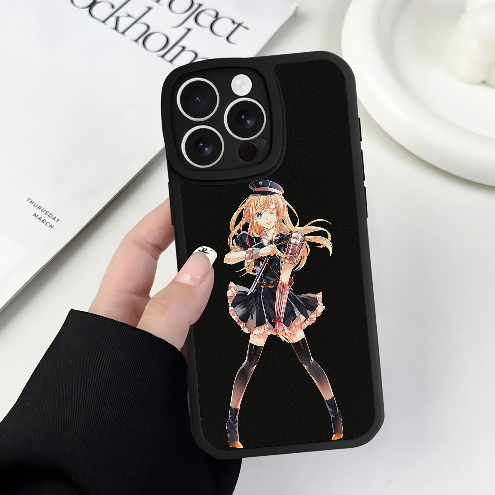 （画像用） 刀剣乱舞 Touken Ranbu 【iPhone 16シリーズ対応】シリコンスマホケース（レザー調） 材質：シリコン